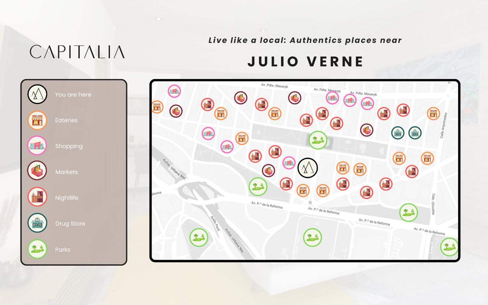 Capitalia - Apartments - Polanco - Julio Verne Mexico-stad Buitenkant foto